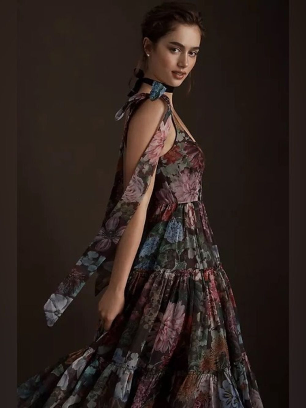 New BHLDN Isabella Tiered Square-Neck A-Line Midi Dress Size 18 - Picture 2 of 7